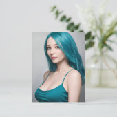 Carte Postale Jeune femme turquoise haïe (Debout devant)