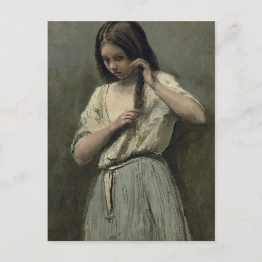 Carte Postale Jeune fille à sa toilette (Devant)