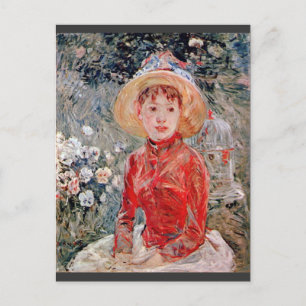 Carte Postale Jeune fille avec cage par Berthe Morisot