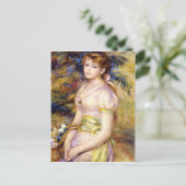 Carte Postale Jeune fille avec un panier de fleurs de Renoir (Debout devant)