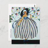 Carte Postale JEUNE FILLE BLANCHE / Mode beauté (Devant / Derrière)