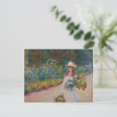 Carte Postale Jeune fille dans le jardin de Giverny, 1888 (Debout devant)