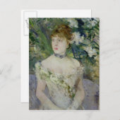 Carte Postale Jeune fille dans une robe de bal, 1879 (Devant / Derrière)