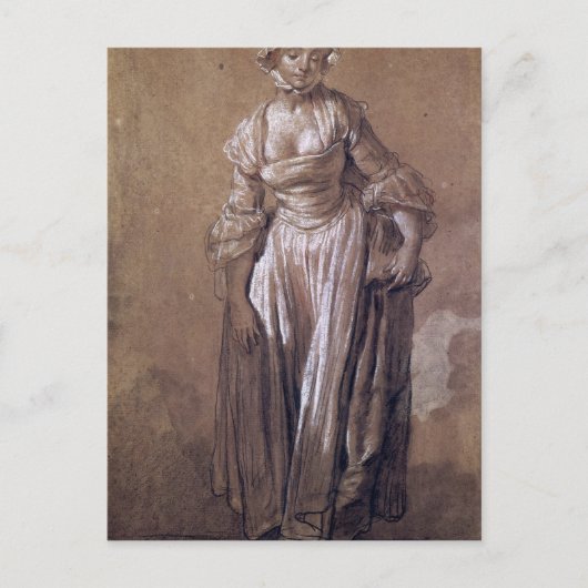 Carte Postale Jeune fille debout (Devant)