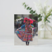 Carte Postale Jeune fille Inka à Arequipa Pérou (Debout devant)
