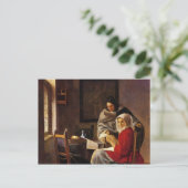 Carte Postale Jeune fille interrompue à sa musique par Johannes  (Debout devant)