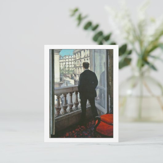 Carte Postale Jeune homme à la fenêtre par Gustave Caillebotte (Debout devant)