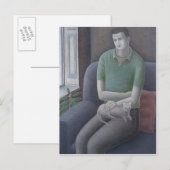 Carte Postale Jeune homme avec le chat 2008 (Devant / Derrière)