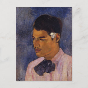 Carte Postale "Jeune homme avec une fleur" - Paul Gauguin