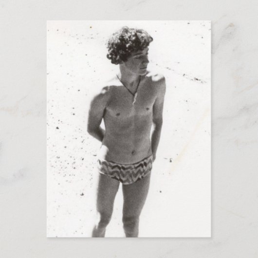 Carte Postale Jeune homme en Speedos (Devant)