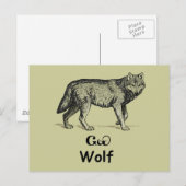 Carte Postale Jeune loup de Cherokee (Devant / Derrière)