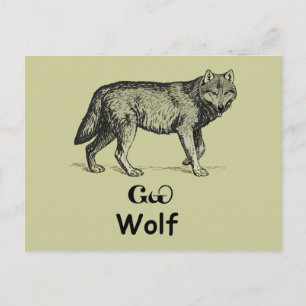 Carte Postale Jeune loup de Cherokee