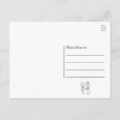 Carte Postale Jeune Mariée et Jeune Marié de Dessin Animé Fantai (Dos)