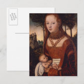 Carte Postale Jeune mère avec enfant (Devant / Derrière)