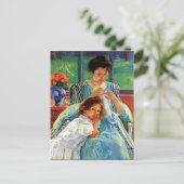 Carte Postale Jeune mère, peinture vintage d'art (Debout devant)