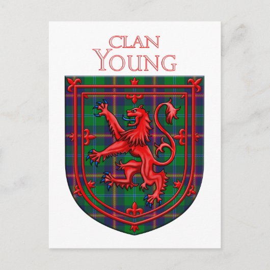 Carte Postale Jeune Tartan Scottish Plaid Lion Rampant (Devant)