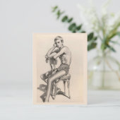 Carte Postale Jeunes en maillot de bain assis sur une chaise (Debout devant)