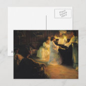 Carte Postale Jeunes filles à un piano, 1906 (Devant / Derrière)