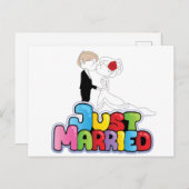 Carte Postale Jeunes Mariés (Devant / Derrière)