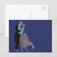 Jeunes mariés Art Déco vintage, danse d'amour de m