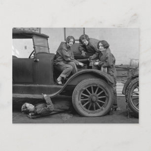 Carte Postale Jeunes mécaniciens automobiles, 1927