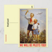 Carte Postale Jeunes pilotes (Devant / Derrière)