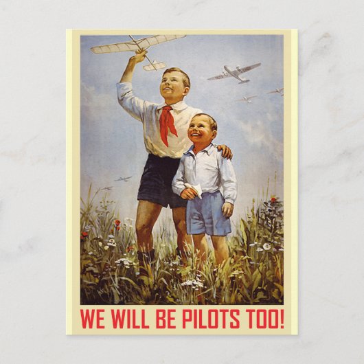 Carte Postale Jeunes pilotes (Devant)