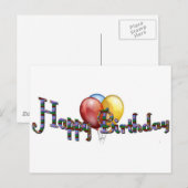 CARTE POSTALE JEUX ANNIVERSAIRE ! (Devant / Derrière)