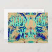 CARTE POSTALE JEUX NOUVEL AN ! (Devant / Derrière)