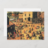 Carte Postale Jeux pour enfants, peinture artistique, (Devant / Derrière)