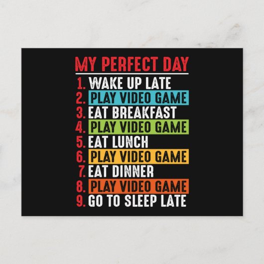Carte Postale Jeux vidéo cite My Prefect Day | Jeu vidéo (Devant)