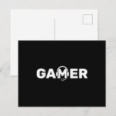 Carte Postale Jeux Vidéo Gamer Jeu Avec Casques (Devant / Derrière)