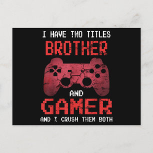 Carte Postale Jeux Vidéos Vintages Pour Garçons Frère