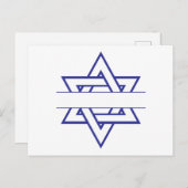 Carte Postale Jewish Star (Devant / Derrière)