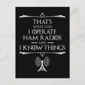 Carte Postale J'Exploite Des Radios De Jambon Et Je Connais Les  (Devant)