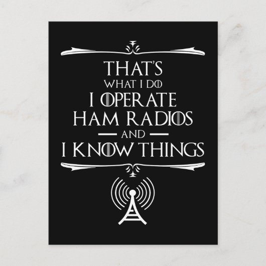 Carte Postale J'Exploite Des Radios De Jambon Et Je Connais Les  (Devant)