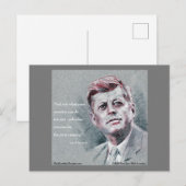 Carte Postale JFK & Citation (Devant / Derrière)