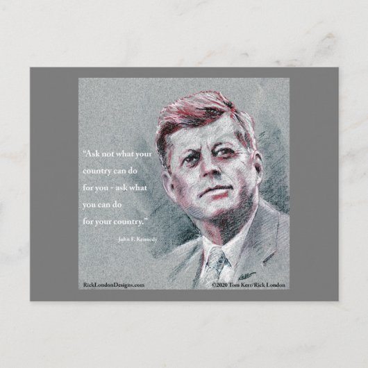 Carte Postale JFK & Citation (Devant)