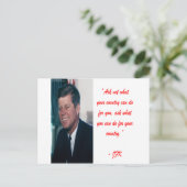 Carte Postale JFK et Ne pas demander de devis (Debout devant)