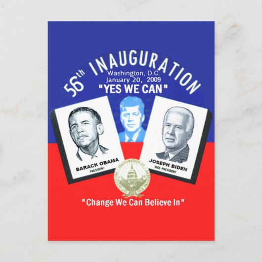 Carte postale JFK inaugurale (Devant)