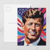 Carte Postale JFK John F. Kennedy Inspiration motivationnelle (Devant / Derrière)