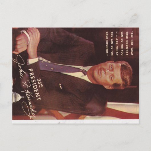 Carte Postale JFK Kennedy président (Devant)
