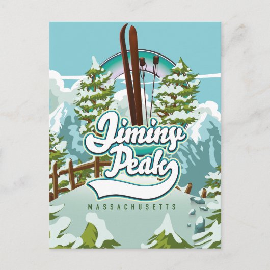Carte Postale Jiminy Peak massachusetts ski (Devant)