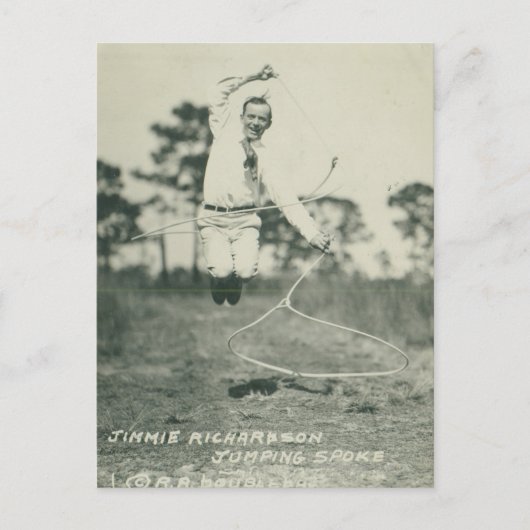 Carte Postale Jimmie Richardson saut parlé. (Devant)