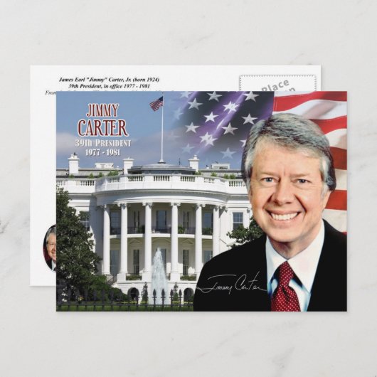 Carte Postale Jimmy Carter - 39ème Président des Etats-Unis (Devant / Derrière)
