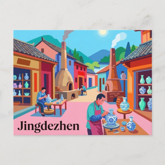 Carte Postale Jingdezhen, Chine (Devant)