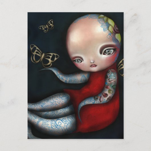 Carte Postale Jinxi Octopus Tattoo Girl (Devant)