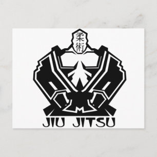 Carte Postale Jiu Jitsu - Le combattant se prépare