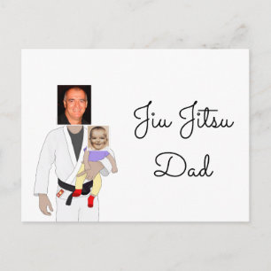 Carte Postale Jiu Jitsu papa photos personnalisées et texte manu