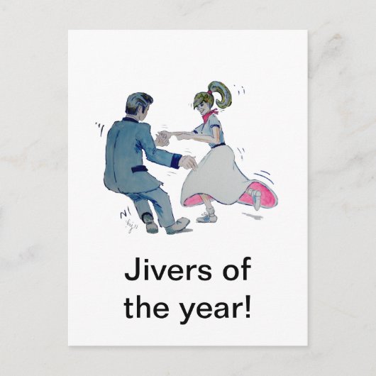 Carte Postale Jive Fun ! swing danse rock and roll (Devant)